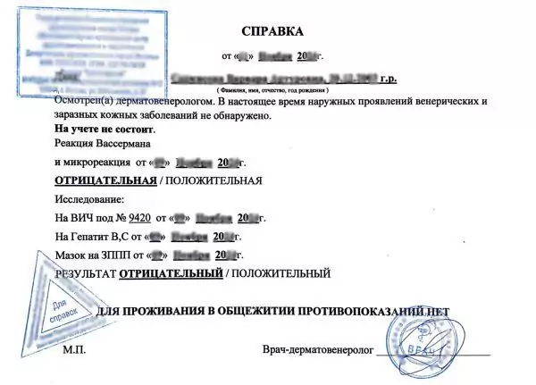 Купить справку из кожно-венерологического диспансера (КВД)
